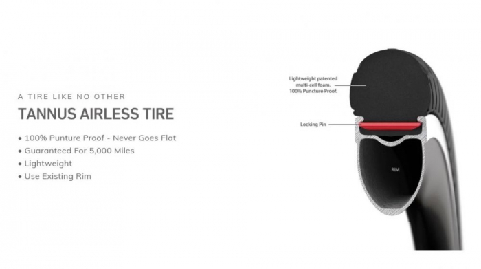 Anvelopa plina Tannus Airless Shield, 700x40C, Midnight Negru [7]