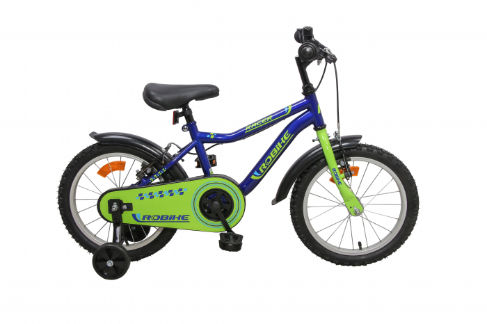Bicicleta copii Robike Racer 16 albastru/verde [1]