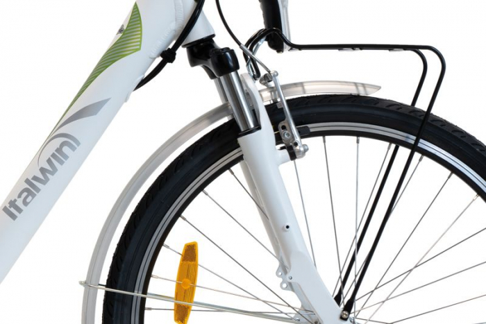 Bicicleta ITALWIN NUVOLA4 eBIKE 24x1.75"  Autonomie 65 km Alb-verde [2]