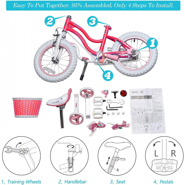 Bicicleta Royal Baby Star Girl 12 Pink [4]