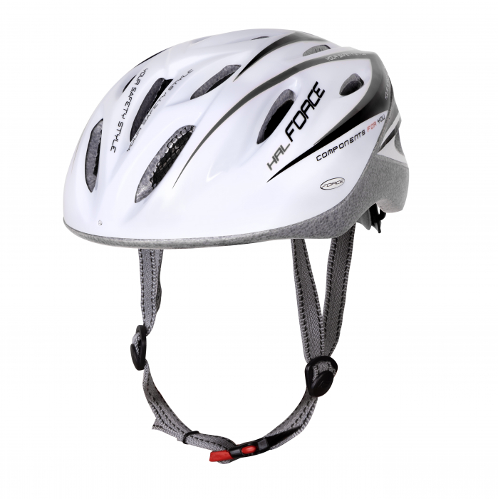 Casca bicicleta Force Hal, alb-negru [4]