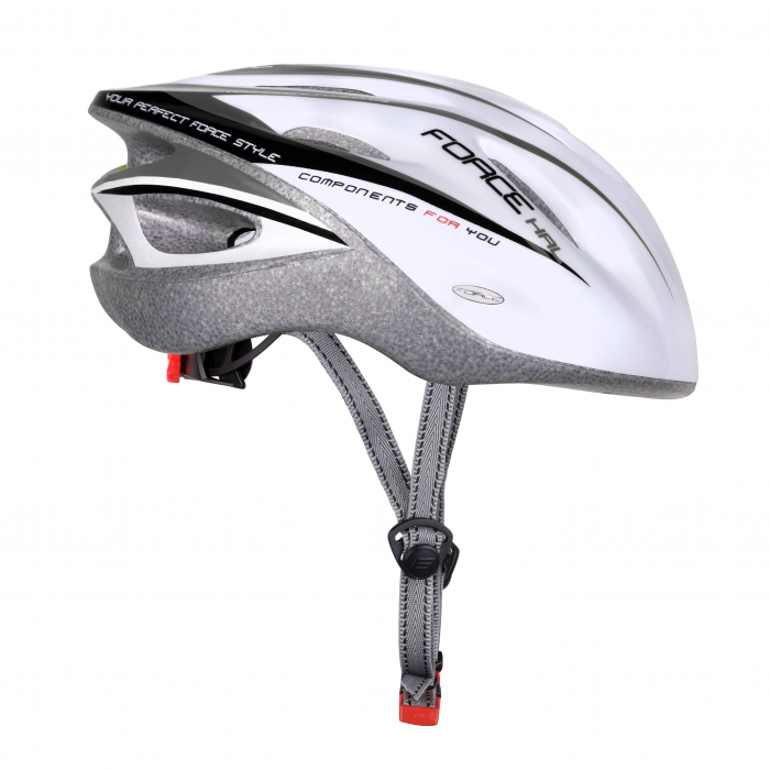 Casca bicicleta Force Hal, alb-negru [5]
