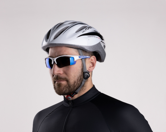Casca bicicleta Force Hal, alb-negru [10]