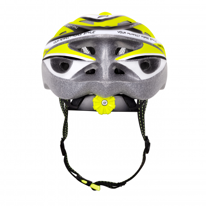 Casca bicicleta Force Hal, fluo-negru [5]