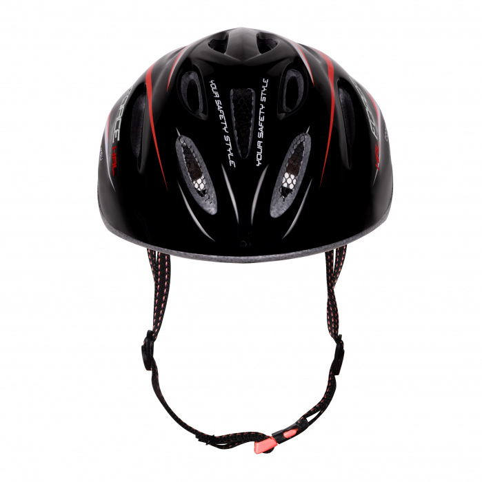 Casca bicicleta Force Hal, negru-rosu-alb [7]
