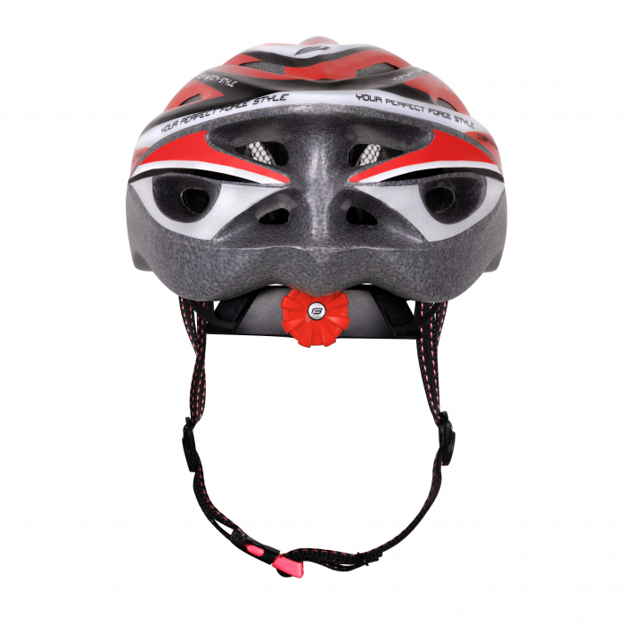 Casca bicicleta Force Hal, negru-rosu-alb [8]