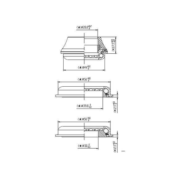 Cuvete semi-integrate Extend H868P, Ø44 mm - Ø56 mm, 1 1/8" - 1,5", tapered [2]
