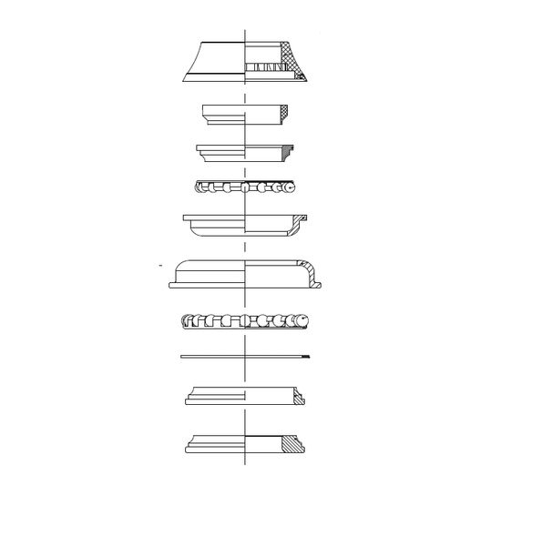 Cuvete semi-integrate Extend H868P, Ø44 mm - Ø56 mm, 1 1/8" - 1,5", tapered [3]