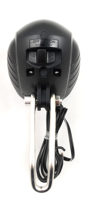 Far clasic Jet L257, pentru dinam in butuc 2,4W / 6V, 1 led 1W / 25 Lux, cu intrerupator, cablu si suport, [5]