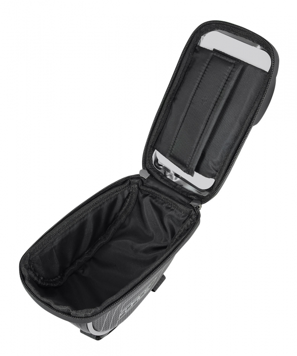 Geanta telefon impermeabila pentru ghidon Force Smart XL, negru-gri [2]