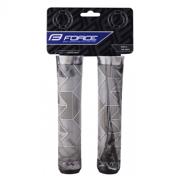 Mansoane Force BMX 145 mm, cauciuc, negru/gri [2]