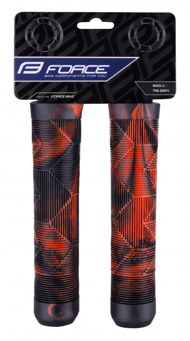 Mansoane Force BMX 145 mm, cauciuc, negru/rosu [3]