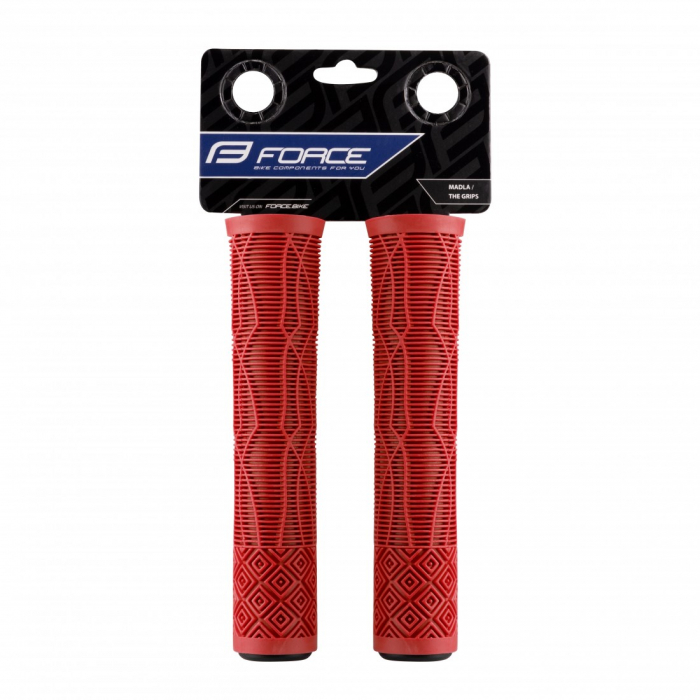 Mansoane Force BMX 160 mm, cauciuc, rosu [2]