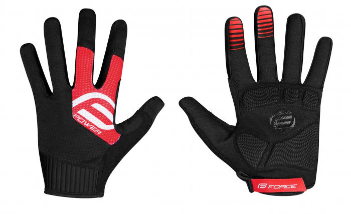 Manusi Force MTB Power, negru/rosu, XL [1]