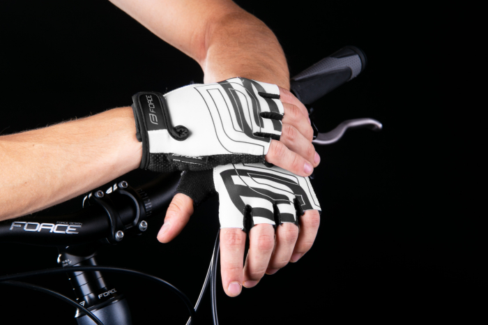 Manusi Force Sport albe, manusi fara degete mtb [2]