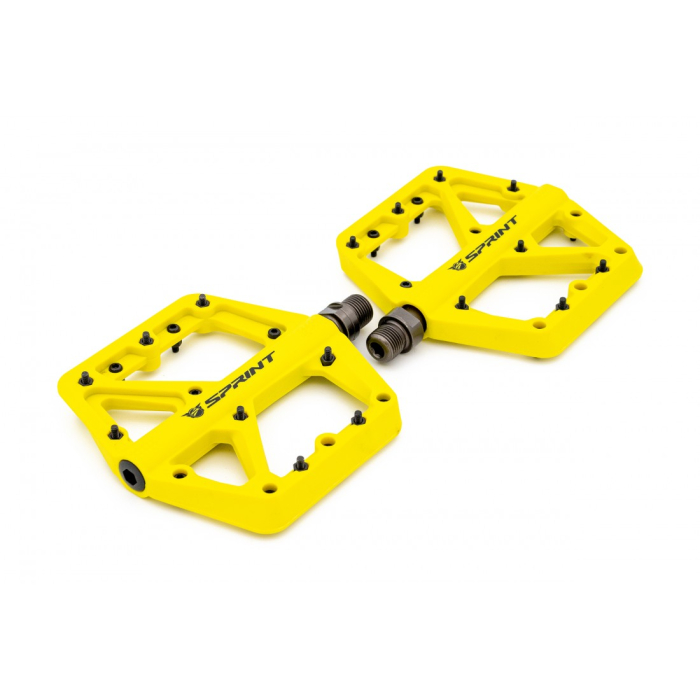 Pedale Sprint Policarbonat cu rulmenti, galbene [2]
