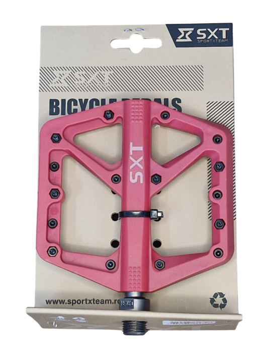 Pedale SXT N-13 Nylon-Fiber Rosu, rulmenti [2]