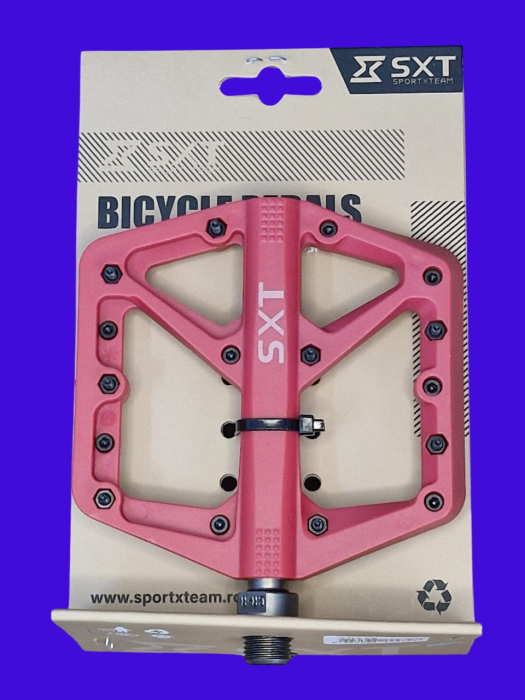 Pedale SXT N-13 Nylon-Fiber Rosu, rulmenti [3]