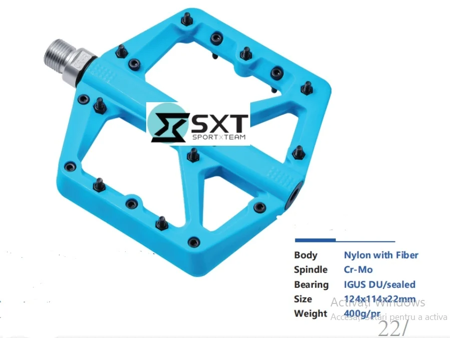 Pedale SXT N-13 Nylon-Fiber Rosu, rulmenti [4]