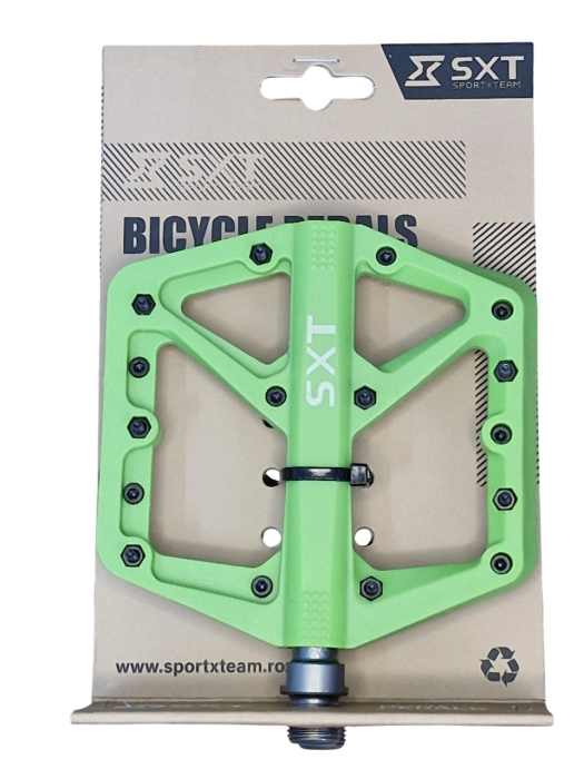 Pedale SXT N-13 Nylon-Fiber Verde Neon, rulmenti [2]