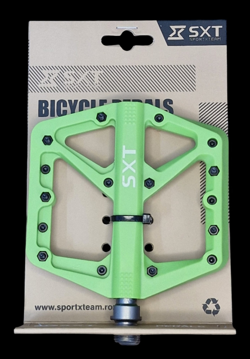 Pedale SXT N-13 Nylon-Fiber Verde Neon, rulmenti [3]