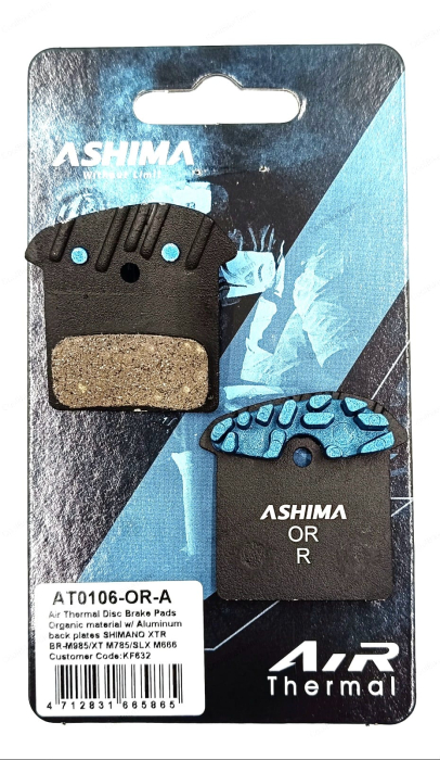 Placute frana Ashima AT0106, Air Thermal (Radiator), organice, compatibile Shimano XTR, XT, SLX, etc [2]