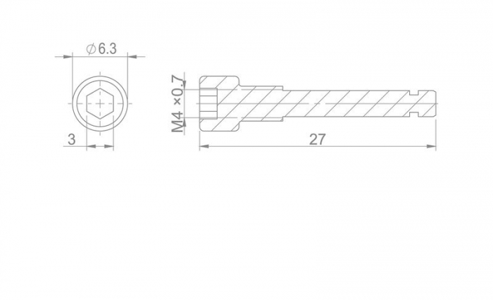 Surub de blocare a placutelor M4 x 22 mm, Avid / Sram (Elixir, Code, Guide, Trail) [2]