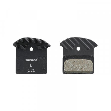 Saboti si placute - Placute de frana Shimano J05A-RF, rasina, cu aripioare de racire