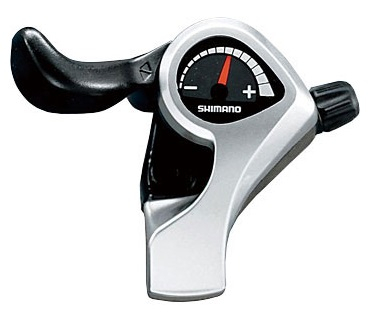 Manete schimbator - Maneta de schimbator Shimano Tourney SL-TX50-LN, 3 viteze, friction, stanga