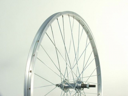 Roti - Roata spate Remerx 26" 559x19, argintie, janta simpla, butuc otel filet