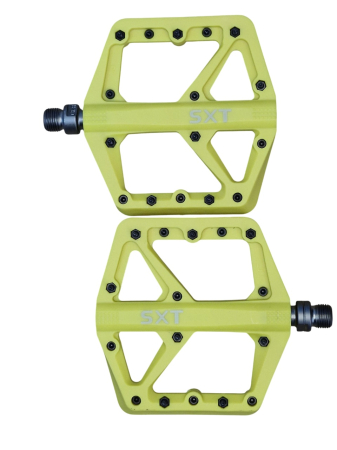 Pedale SXT N-13 Nylon-Fiber Galben, rulmenti