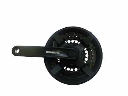 Angrenaje - Angrenaj Shimano Tourney FC-TY301, 42x34x24T, 7/8 viteze, 170 mm, negru