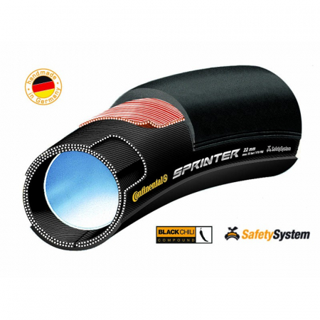 Anvelope - Anvelopa tubulara Continental Sprinter 28*22mm negru