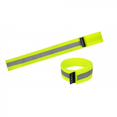 Banda reflectorizanta Force Lun Velcro, fluo [0]