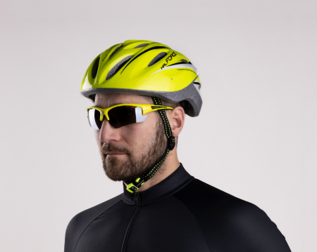 Casca bicicleta Force Hal, fluo-negru [7]