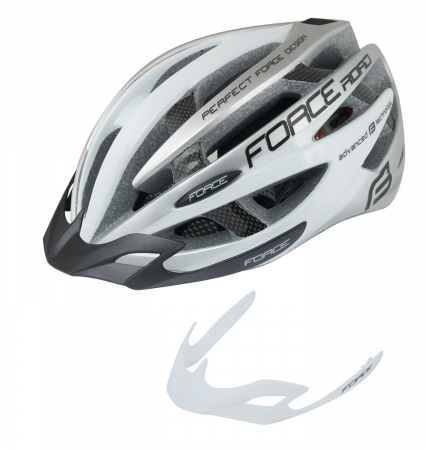 Casca FORCE ROAD Alb/gri L-XL (58-63 cm)