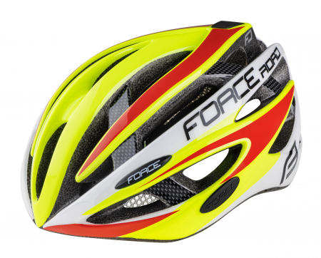 Casti protectie - Casca Force Road, fluo/alb/rosu S-M (54-58 cm)