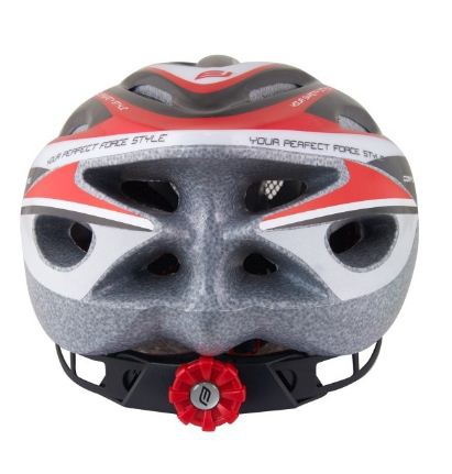 Casca bicicleta Force Hal, negru-rosu-alb [1]