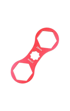 Accesorii - Cheie multifunctionala pentru capac /  piulita brat furca, BRIVIGA WRH-311, marimi (27-28mm), aluminiu, rosu