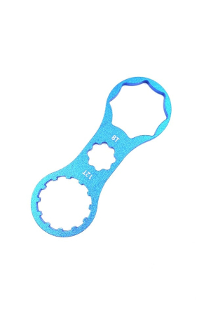 Accesorii - Cheie multifunctionala pentru capac / piulita brat furca, BRIVIGA WRH-311, marimi (8T-12T), aluminiu, albastra