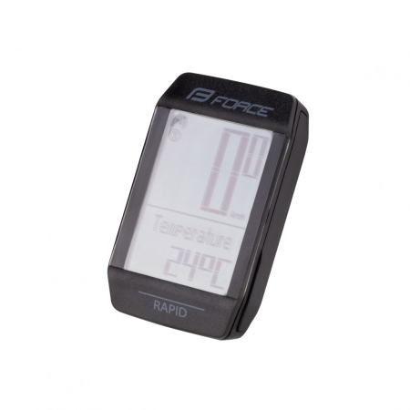 Kilometraje - Ciclocomputer Force RAPID 15F fara fir, negru