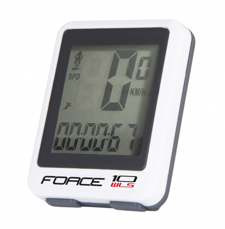 Kilometraje - Ciclocomputer Force WLS 10F fara fir alb