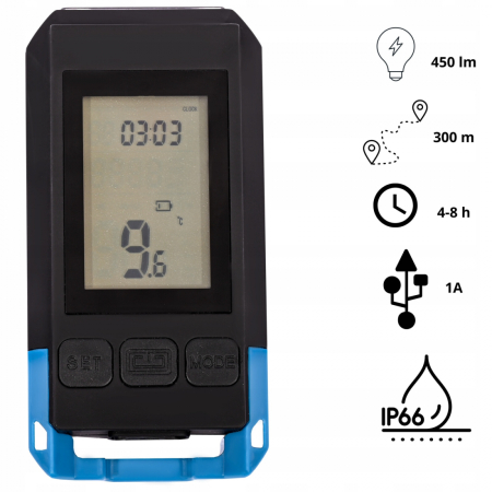 Ciclocomputer si lumina fata Fivestars Compu Light CBL-100 [2]
