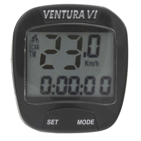 Accesorii - Kilometraj / Computer Ventura X, 6 functii, cu fir, negru