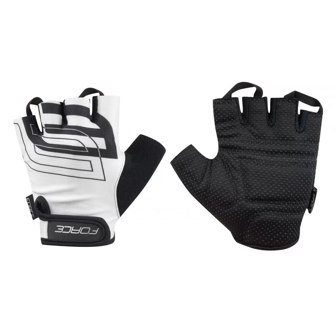 Manusi - Manusi Force Sport albe, manusi fara degete mtb