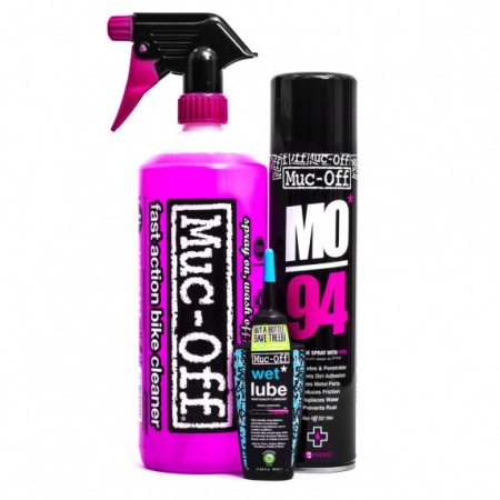 Intretinere si scule - Muc-Off Wash Protect and Lube Kit (Wet Lube Version)