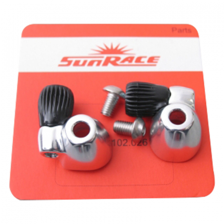 Schimbatoare si accesorii - Opritoare cablu pe cadru Sunrace SP131, argintii