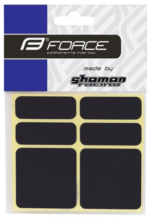 Intretinere si scule - Protectie cadru Force autocolante set 6 bucati negru reflectorizant