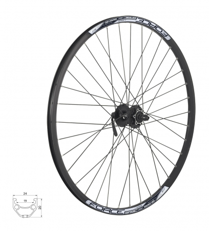 Roata fata Force Basic Disc 622x19 butuc Shimano HBM475