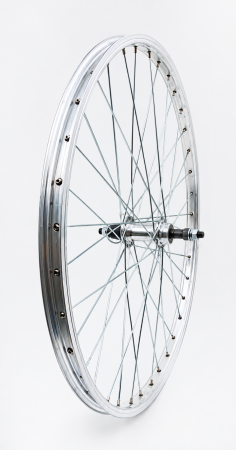Roti - Roata spate Remerx 26'' (559x21), janta simpla, argintie, spite Sapim zinc, butuc aluminiu Quando A51R pe filet